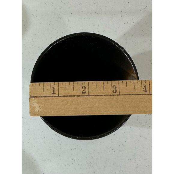 Japanese Ceramic Tea Cups Yunomi Set Two Pair Coffee Brown Beige Mug Vintage‎ - Picture 7 of 12